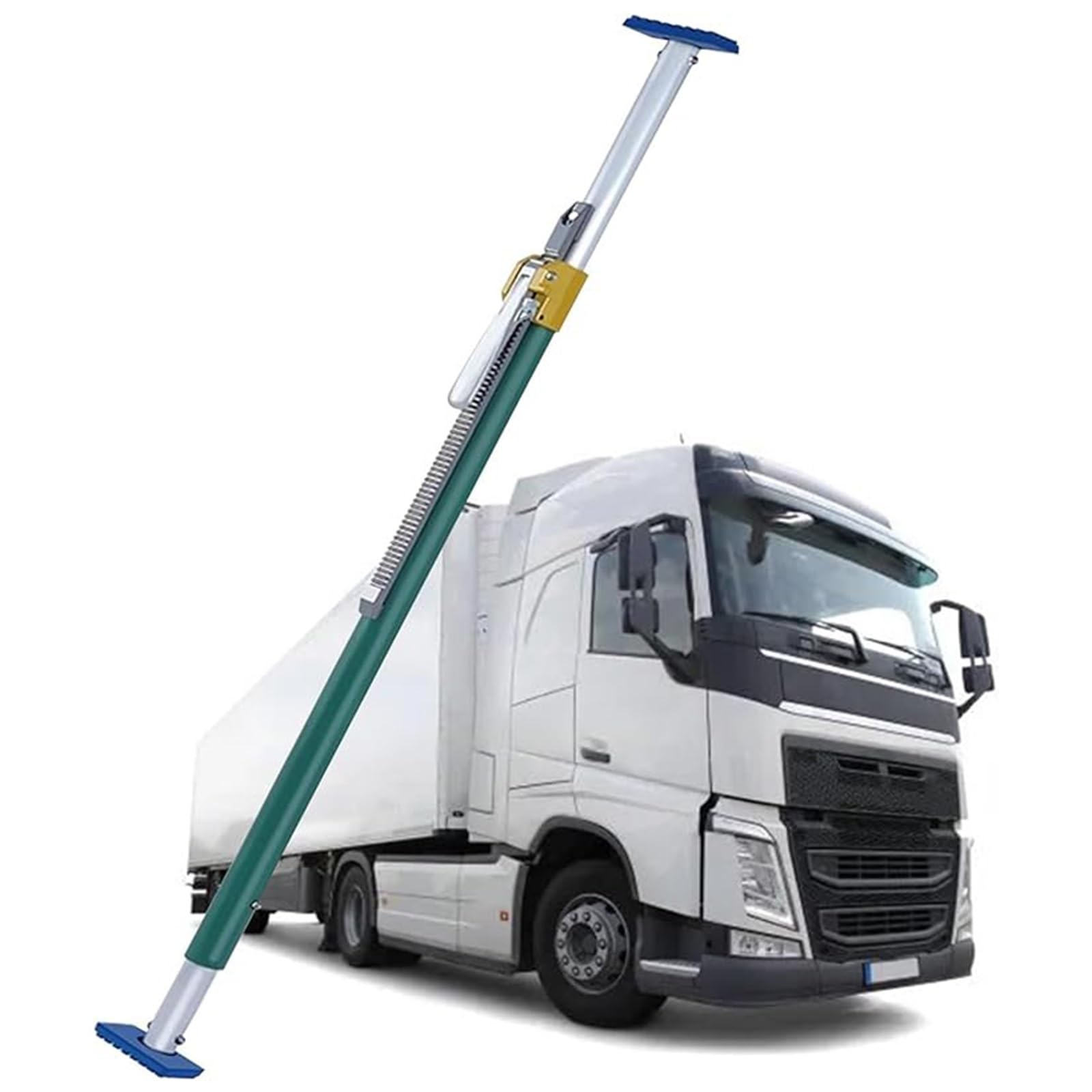 Ratschen-Ladestange, Anhänger-/Kühlwagen-Ladestange aus grünem Aluminium, teleskopierbare Ladestangenstabilisierung, längenverstellbar, robuste LKW-Ladeflächenstange mit