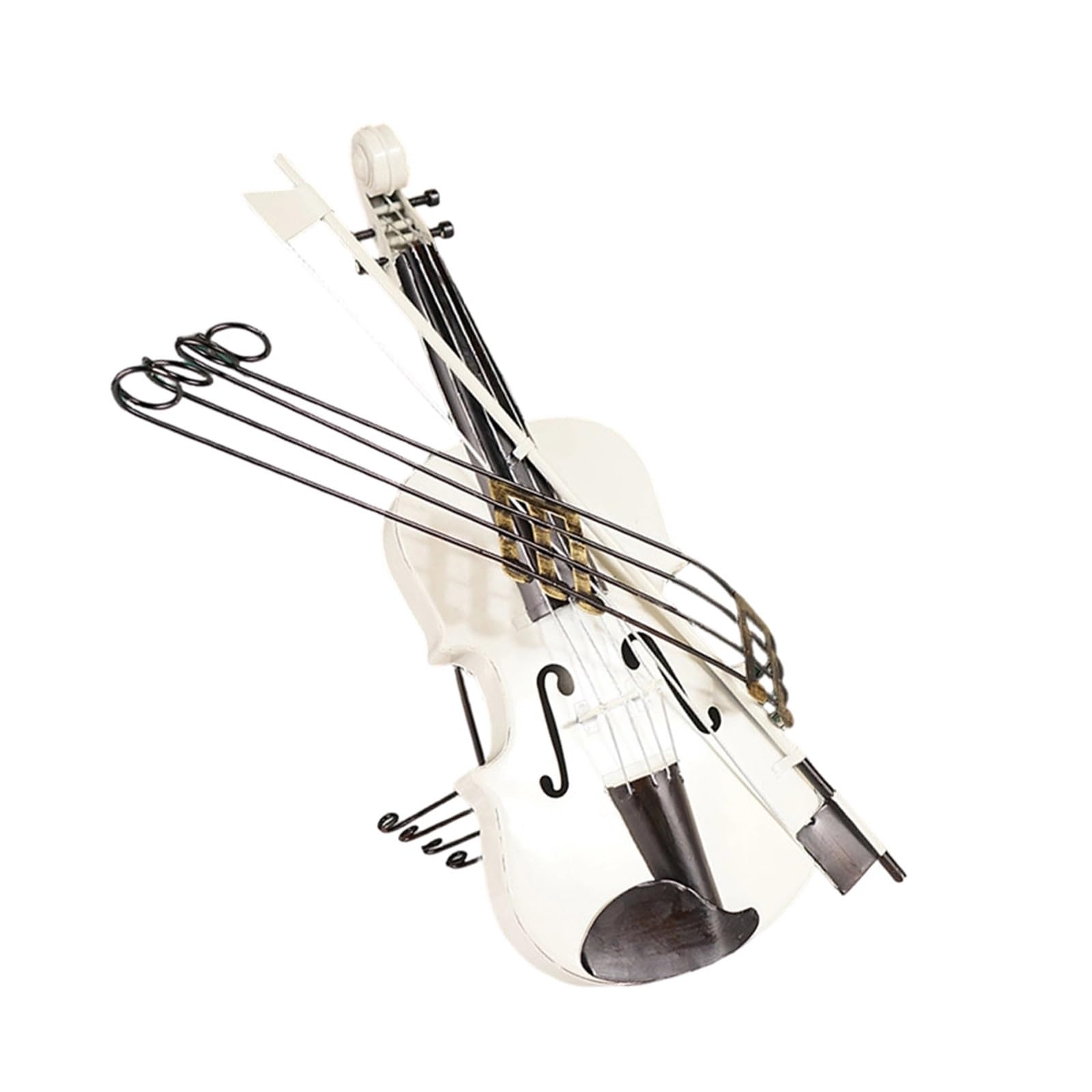 ZXFJYUIP Musical Instrument Model Red Or White Violin Desktop Decoration(White)