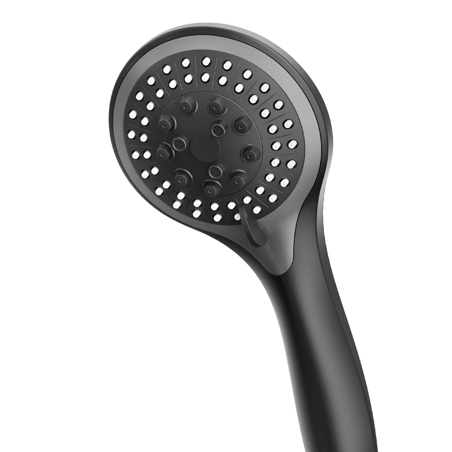 Shower Head, VEHHE Shower Head High Pressure with 5 Spray Modes(Without Hose), Black Shower Head with Unique Modern Style, for Home Gym Spa