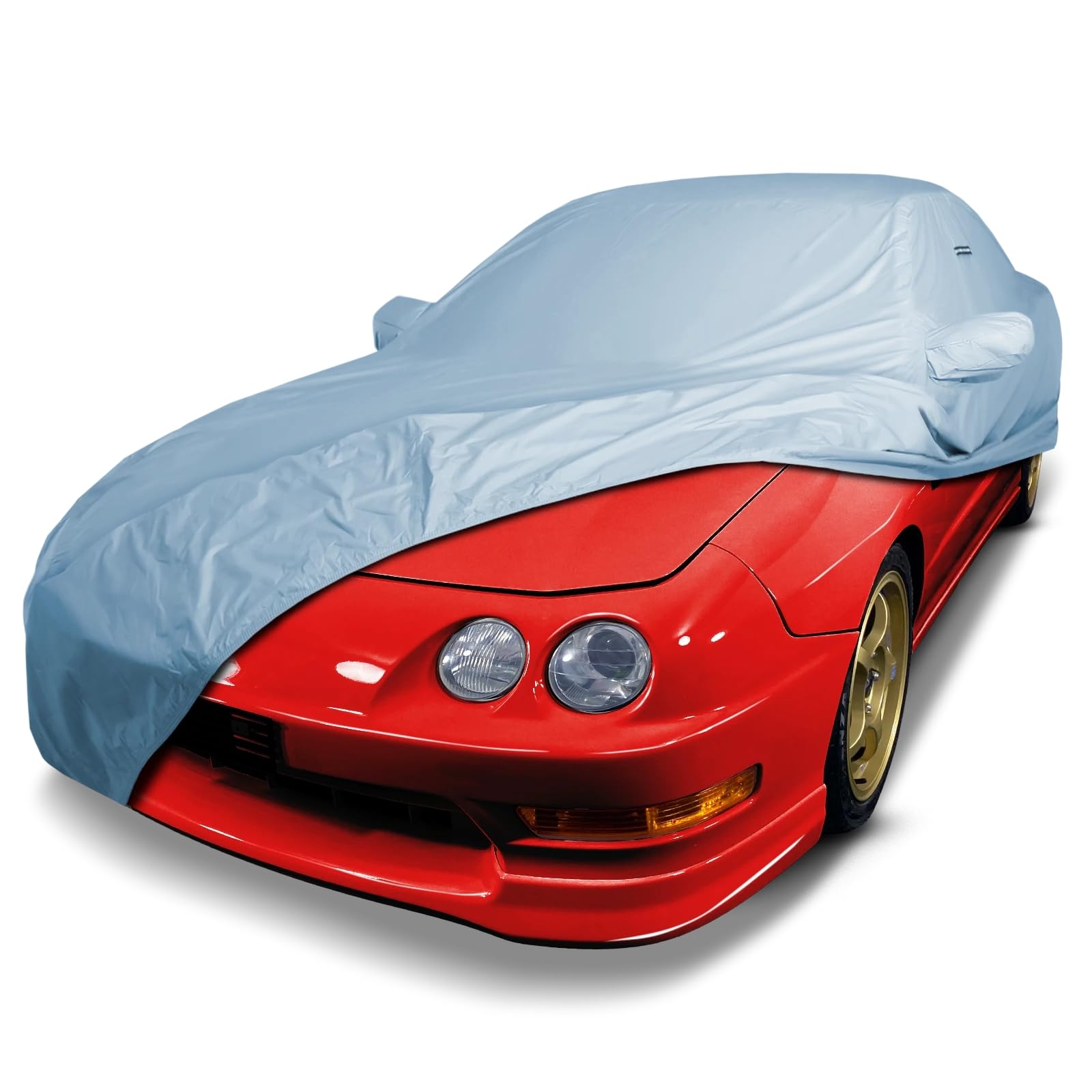 iCarCover Fits [1990-2001 Acura Integra Coupe] Premium Custom Car Cover Waterproof All Weather Resistant Outdoor Indoor Sun Snow Storm UV Protection Form-Fit Padded Cover with Straps Sky Gray 1. Acura Integra Coupe 1990-2001