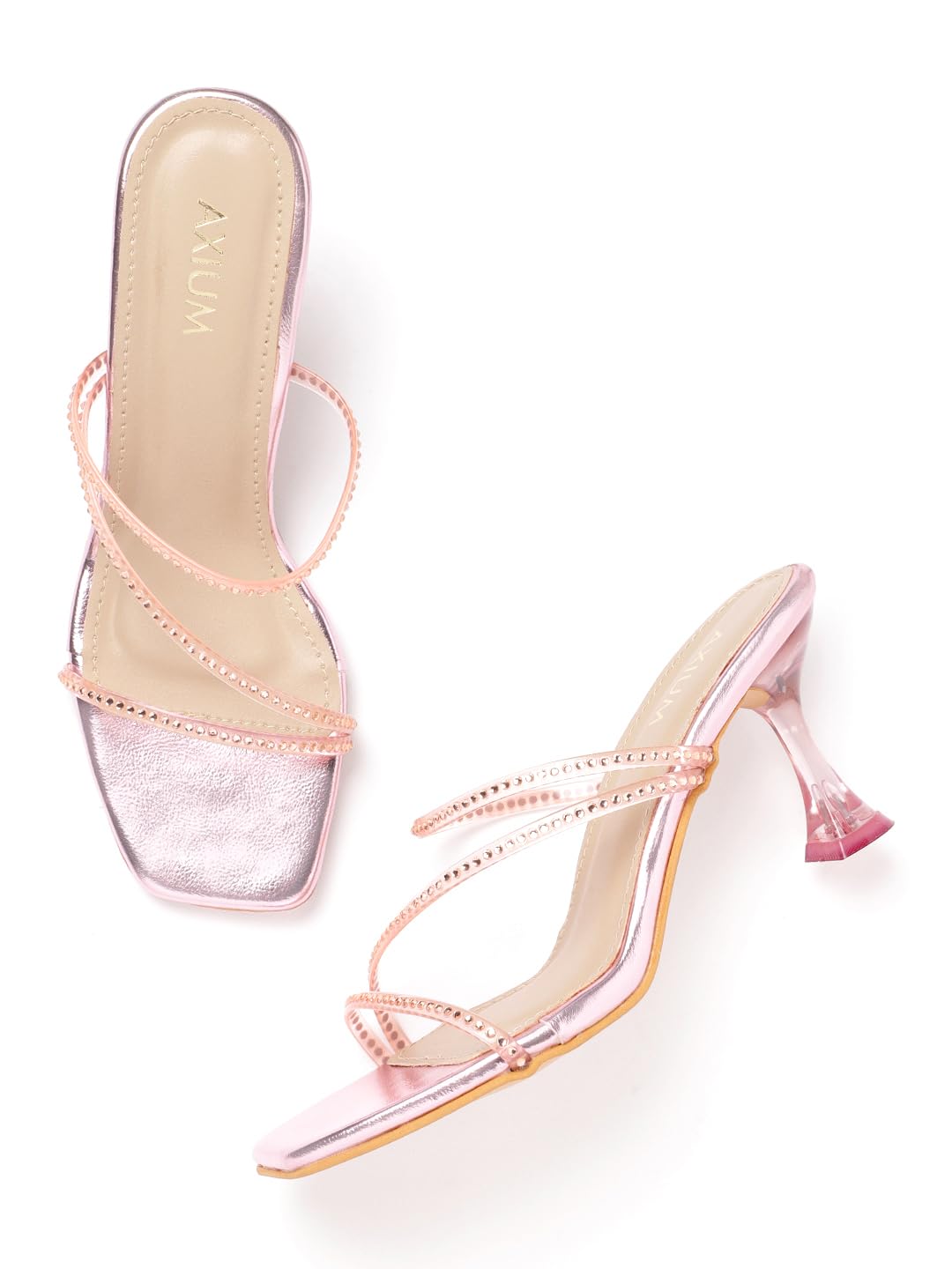 AXIUM Embellished Baby Pink Hourglass Heels, 3-Inch (B0CTCTVSX4) Amazon Price History, Amazon Price Tracker