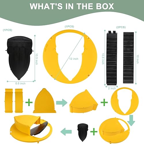 Miniatura 4 de 1 Paquete Trampa para Ratones de Cubo - Tapa de Cubo de 5 Galones Trampa para Ratones y Ratas - Reinicio Automático Trampa para Ratones Abatible y