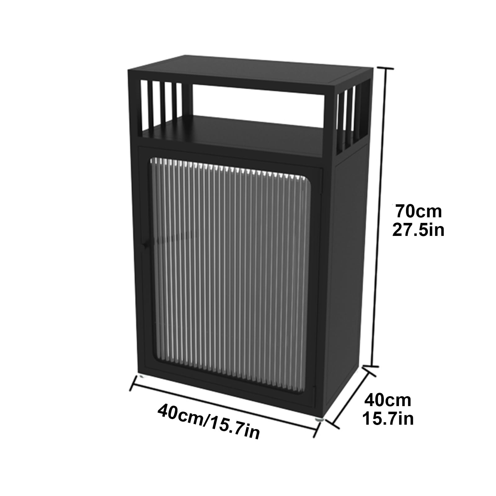 Wytrzymała szafka na akwarium, metalowy stojak do akwarium, ze stołem do przechowywania gadów i terrarium, pojemność 299 kg, stylowy czarny design (40 x 40 cm)