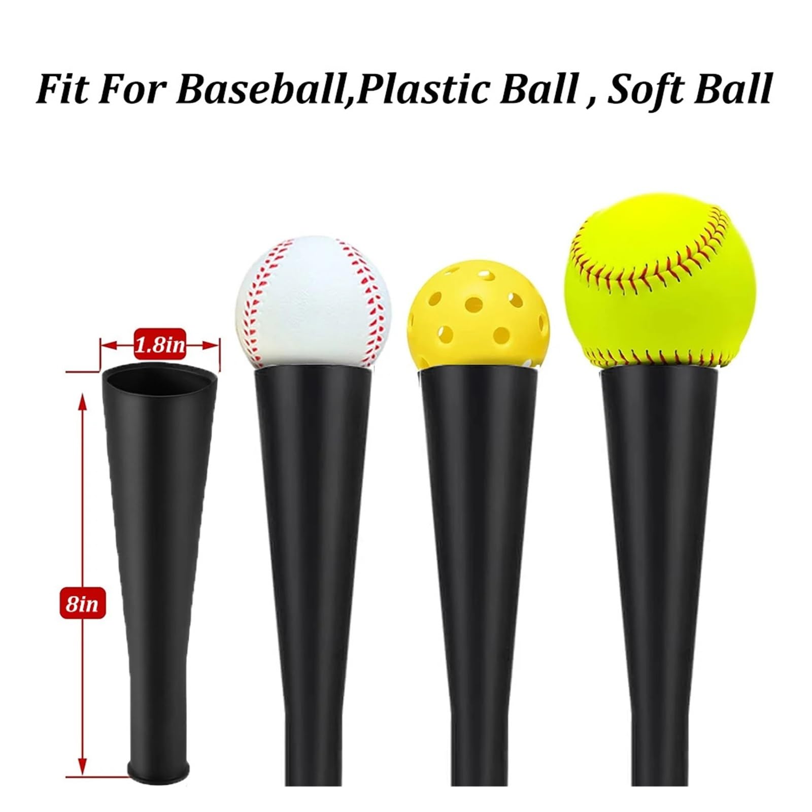Baseball-Schlag-Tee-stativ Baseball Batting Support Tee, leicht verstellbare Höhe von 23 bis 39 Zoll for das Schlagtraining