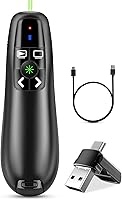 Vista 8 de Presentation Clicker Wireless Presenter Remote Clicker para Presentación de PowerPoint, puntero láser RF 2.4GHz USB PowerPoint Clicker Slide
