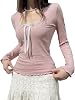 Square Neck Long Sleeve Top Y2k Tops Going Out Tops Cutecore Clothes Lace Long Sleeve Top Coquette Clothes