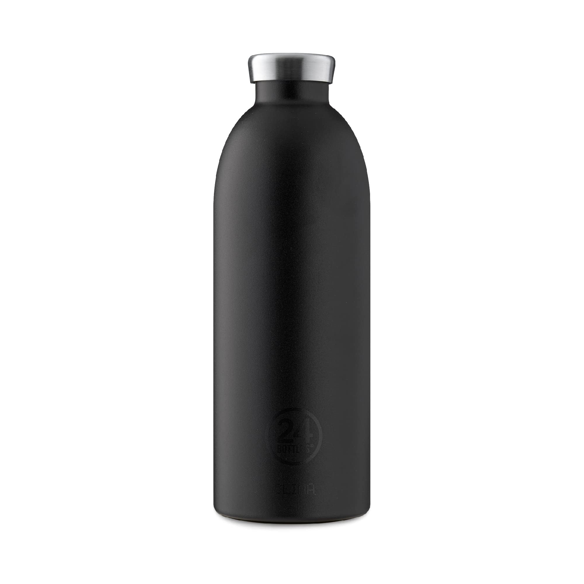 24Bottles Clima Bottle - Borraccia Termica 850 ml Acciaio Inox, Bottiglia Termica Thermos 100% Ermetico (12h Hot 24h Cold) dal Design Italiano, Borracce Termiche Ecologiche, Water Bottle Tuxedo Black