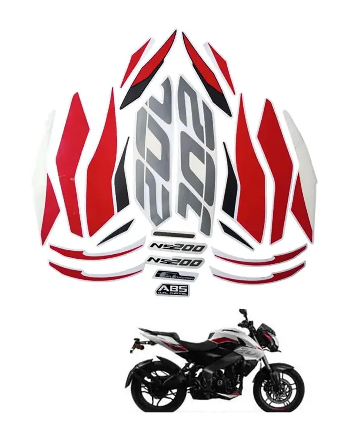 Motorcycle Bike Body Fancy Wrep Stickers & Decals kit Stickers for Pulsar NS 200 (EST2632BP01)-picture-38