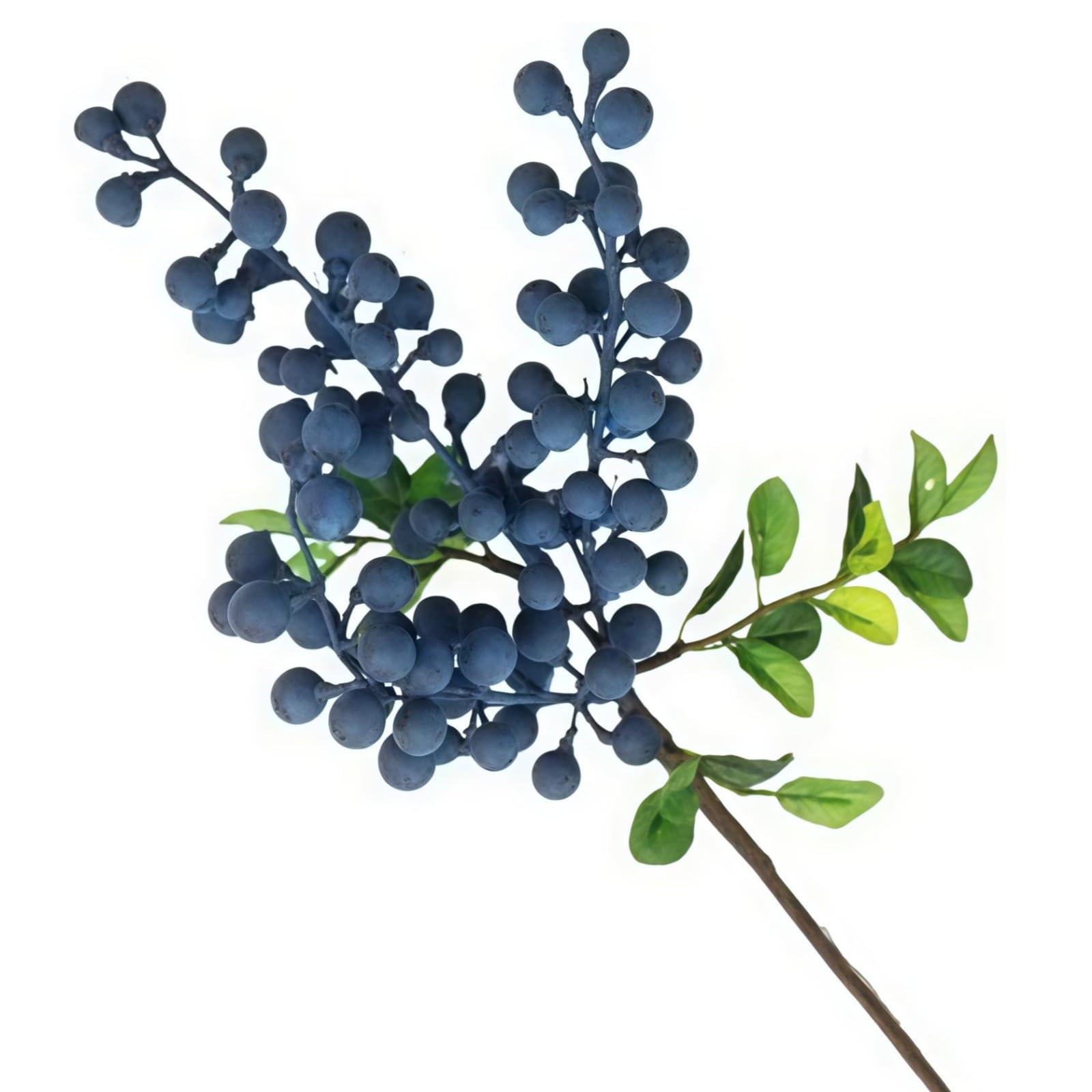 Clockjuan Blue Artificial Berry Stems With Berries, Christmas Fruit Decor, Diy Floral Arrangement, Artificial Plants Flowers