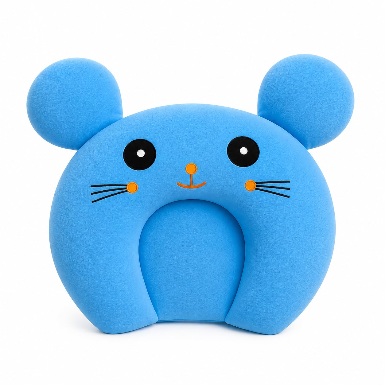 Cute Blue Mouse Cushion for Baby Nursery -3