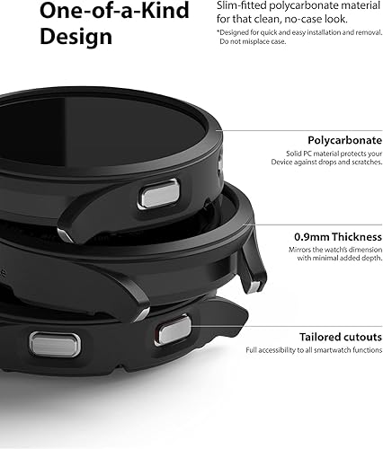 Miniatura 4 de Ringke Funda delgada 2 unidades compatible con Samsung Galaxy Watch 4 de 1.732 pulgadas, bisel Watch4 solo marco cubierta dura de policarbonato de