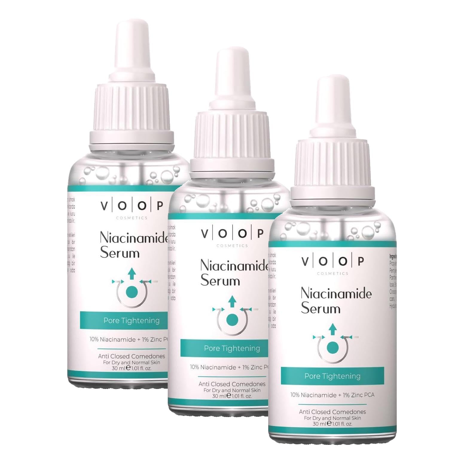 VOOP Niacinamide, Gözenek Sıkılaştırıcı Serum 30 ml (3 paketi)