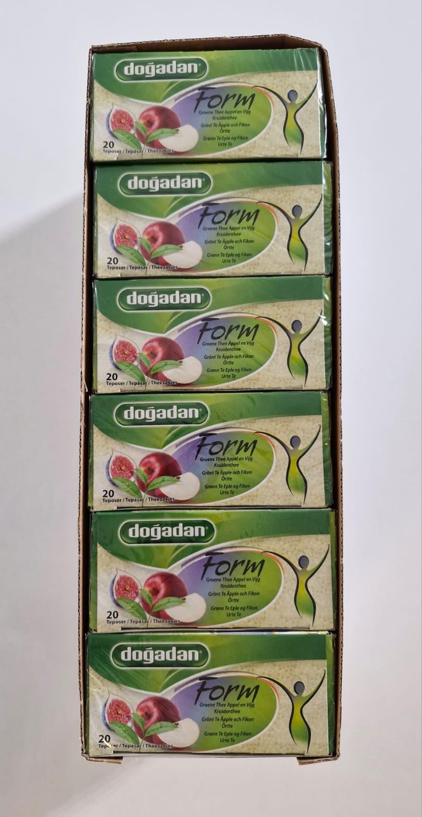 Dogadan Form Thé Vert Pomme Figue 12 Boites x 20 Sachets