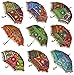 Mycrafts Bohemian Handmade Design Cotton Multi Color Cotton Fashion Multi Colored Umbrella Embroidery Boho Umbrellas Parasol (5 Pcs Lot)