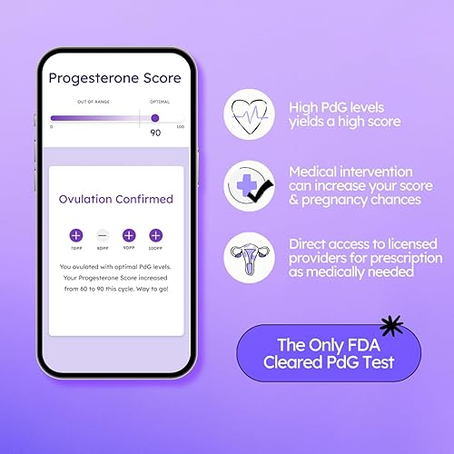 Vista 6 de Proov PdG Test Strips for Women - 5 Progesterone Test Strips - Confirm Successful Ovulation at Home - 1 Cycle Pack - Fertility Tracker - Compatible