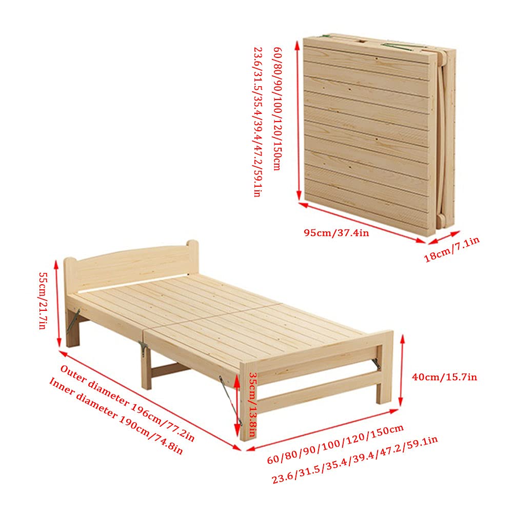 Amazon｜木製のスラットとシングルベッドボード 折りたたみ式