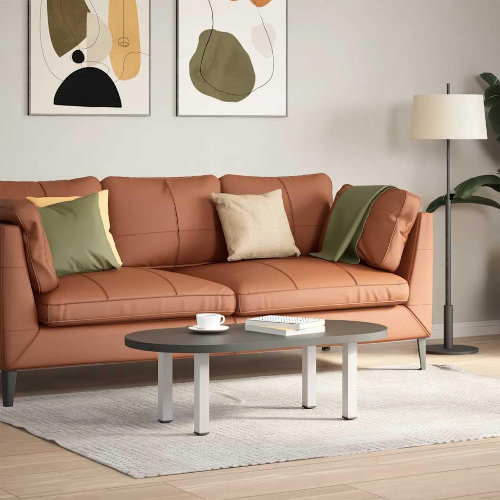 Couchtischbeine 4 Stück Weiß 42-44 cm aus Stahl Höhenverstellbar mit Nivellierfüßen für Möbel DIY BAU