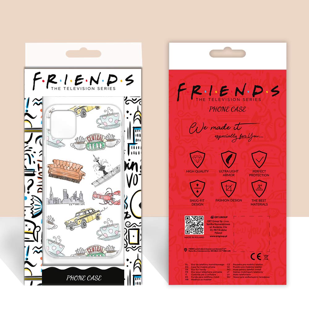 ERT GROUP Original und offiziell Lizenziertes Friends Copertura del telefono cellulare per Iphone 11 PRO Adattato in modo ottimale alla forma dello smartphone, cover protettiva in silicone