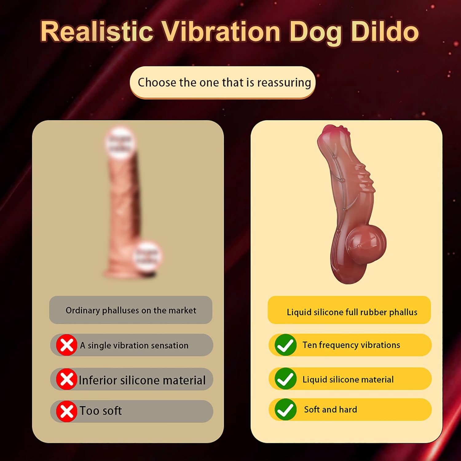 Vibrating Monster Realistic Dildo with 2 Big Knots, 7.7'' Thrusting Silicone Thick Dildo Big Anal Massage with Heating and 10 Modes Adult Sex Toy for Women Men