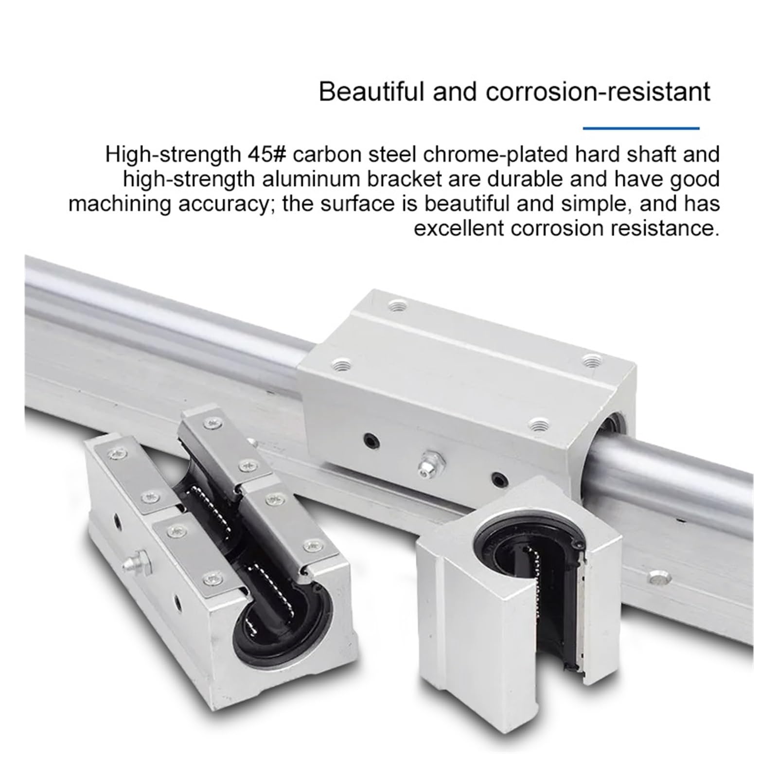 Ferrovia Lineare, Set di guide lineari da 2 pezzi SBR20 Guida lineare 200mm-1500mm con blocchi 4 SBR16UU Movimento fluido for parte CNC