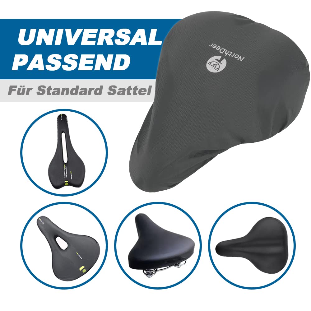 Northdeer Coprisella impermeabile con custodia – Set da 2 – Coprisella per bicicletta – Protezione antipioggia impermeabile per sella della bicicletta (set da 2 + 2 pezzi)