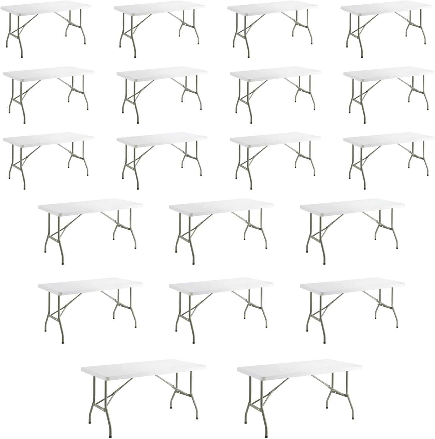 20 Pack 5 Foot X 30 Inch. HeavyDuty Granite White Plastic