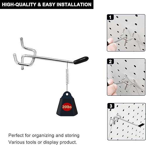 Miniatura 2 de Scartink Ganchos para tablero de clavijas accesorios para tablero de clavijas 2 pulgadas kit organizador de tablero de clavijas para organización de
