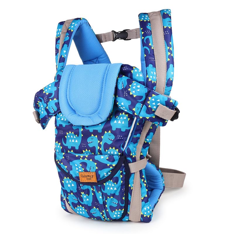 Image of Chinmay Kids Baby Carrier 4 in 1 Carry Bag Baby Carrier Cuddler Air Mash Fabric Baby Carrier, Royal Blue