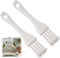 2-Pack Long Handle Bird Cage Cleaner & Poop Remover - Professional Parrot Cage Tool for Easy Droppings Cleanup on Cages & Perches