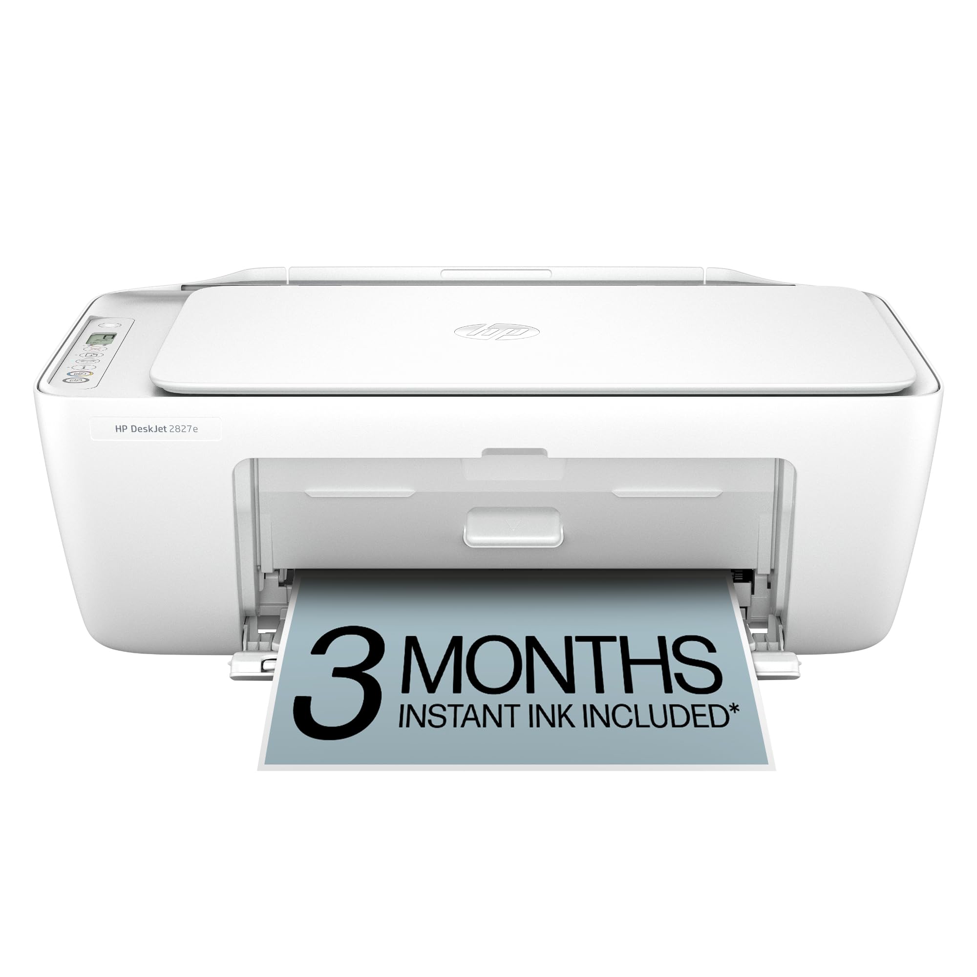 HP DeskJet 2827e Wireless All-in-One Color Inkjet Printer, Scanner, Copier, Best-for-Home, 3 Month Instant Ink Trial Included, AI-Enabled (6W7F5A)