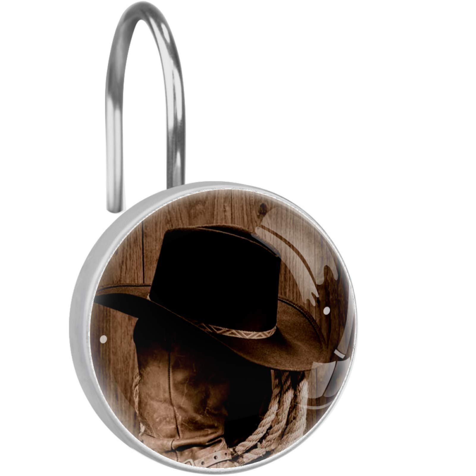 western shower curtain rings