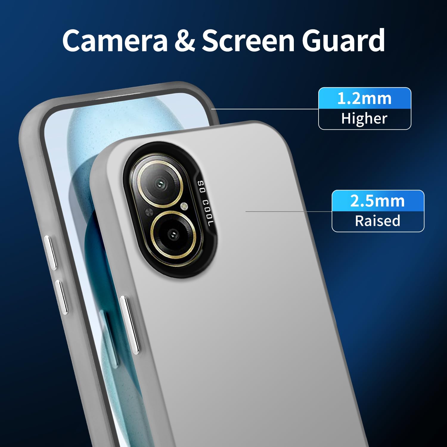 BORYA Cover per Realme C67 4G, Transparent Morbida Silicone TPU Bumper Custodia, Ultra Sottile Antiurto Setoso Semplice Elegante Pattern Case, A48