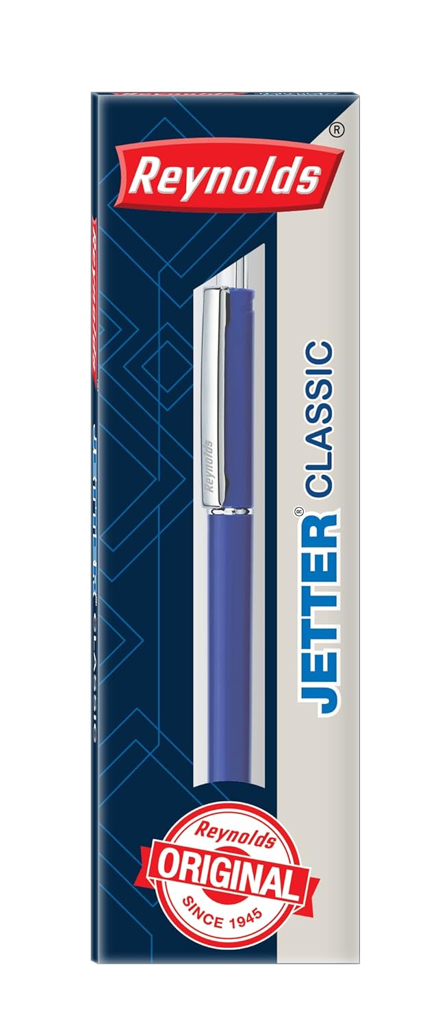 Reynolds JETTER BP CLASSIC 1 CT BOX BLUE Smooth Ball Pens Longlasting ball pens