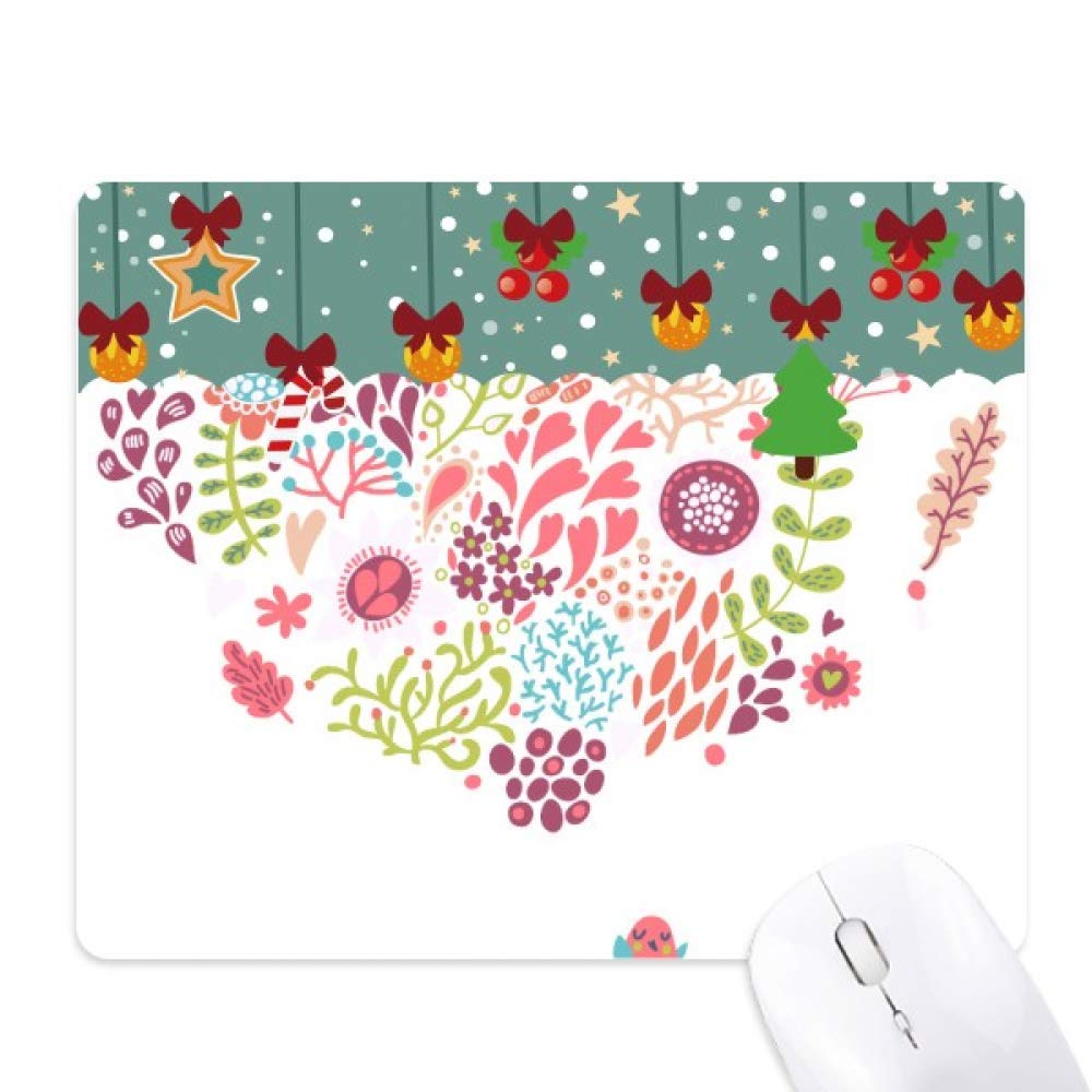 Tapis de souris en caoutchouc fleurs et oiseaux finition premium pour bureau - 5