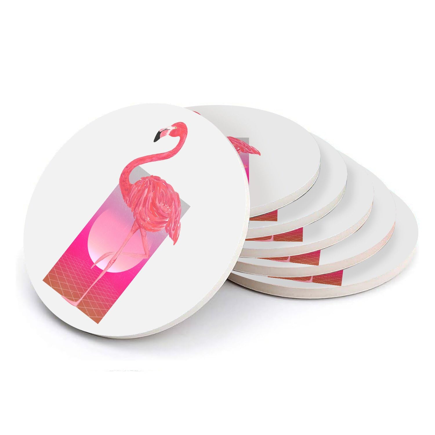 Sous-verre flamant rose vintage : ravivez vos souvenirs des eighties lors de vos soirées