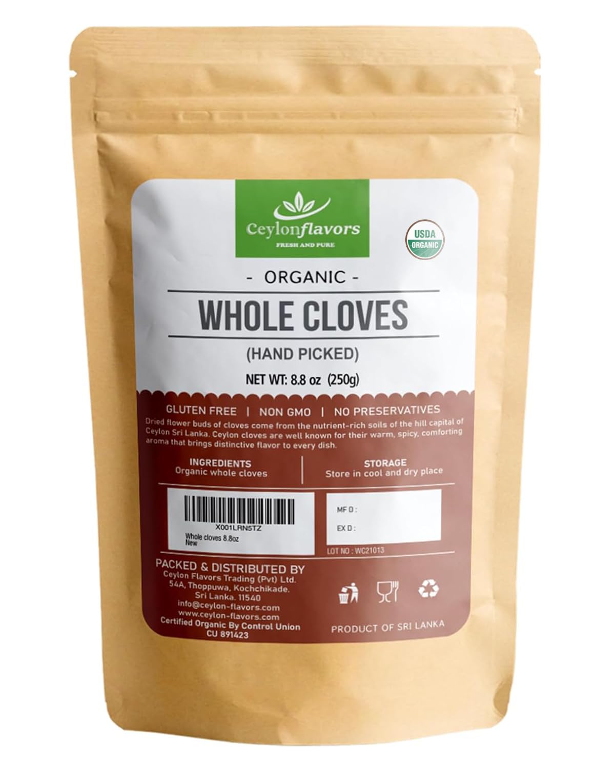 Amazon.com : Ceylon Flavors Fresh and Pure Organic premium hand