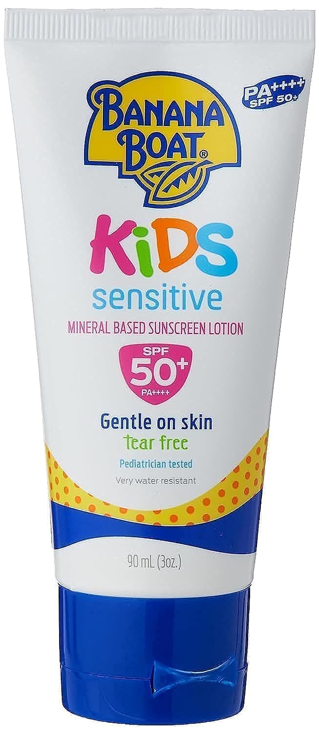 Sunscreen Lotion Combination Skin Uva & Uvb Protection Pa++++ Very Water And Sweat Resistant (Kids Sensitive Mineral SPF 50+ PA++++, 90ml)