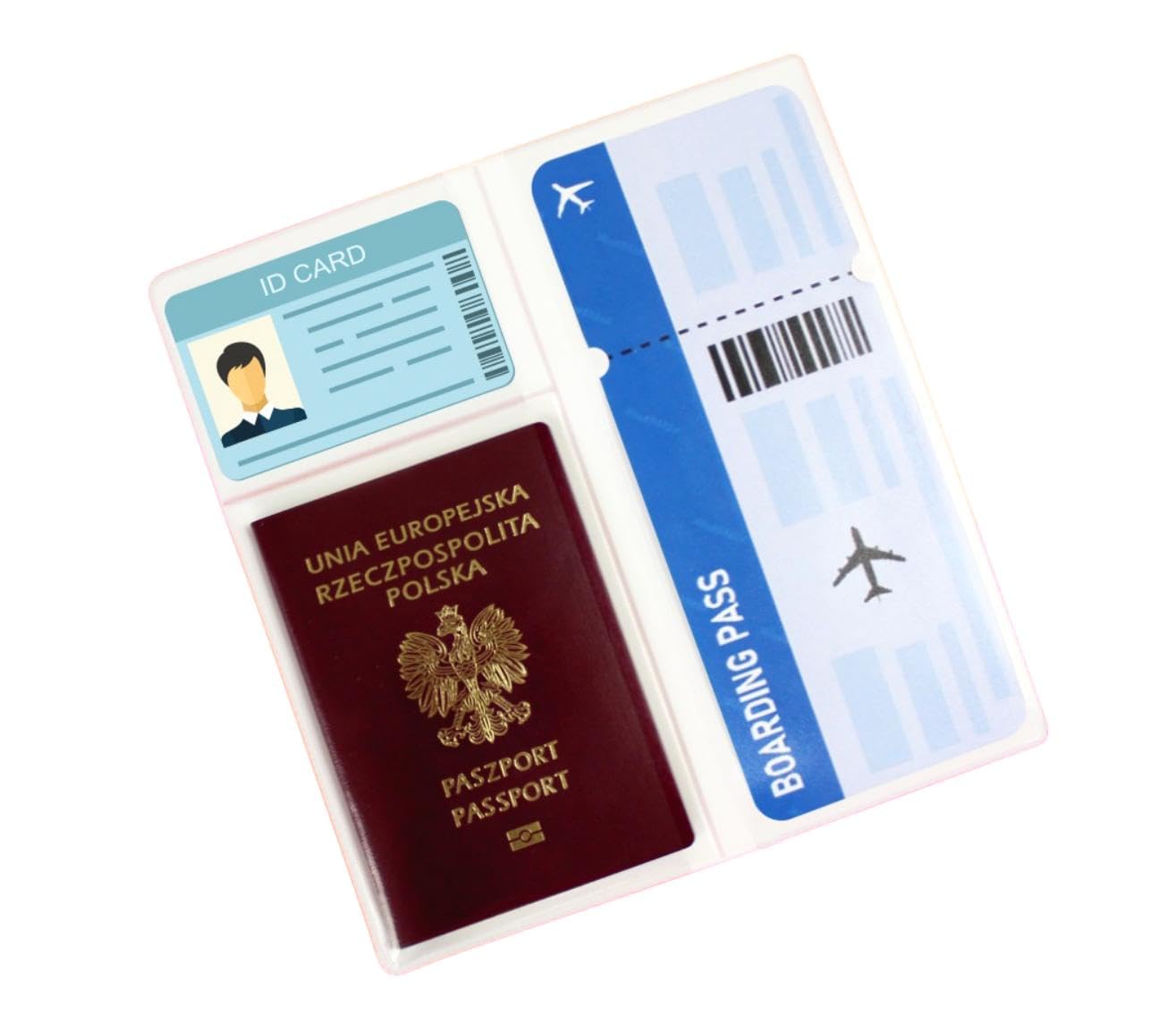 COLLECTOR - Multifunkcjonalne etui na dokumenty podróżne, dowód osobisty, bilet lotniczy, paszport, wizytówkę wakacyjnego biura podróży, teczkę na dokumenty (Mix 4)