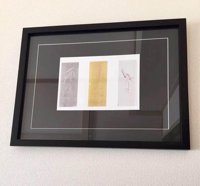 Amazon.co.jp: 篠田桃紅絵柄84種展開 墨象画 3枚組「雪.月.華」印刷物