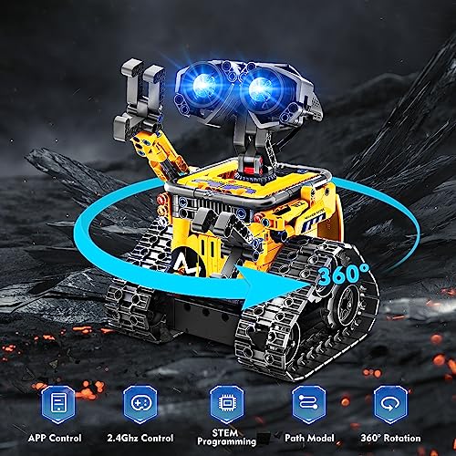 INSOON Robot Toys for Kids Building Set, 520 PCS App & Remote Control Robotics Kit, 5-in-1 RC Wall Robot Engineer Dinosaur Building Block Toy Gift for Kids 6 7 8 9 10 11 12+ Years Old Boys Girls - Image 4