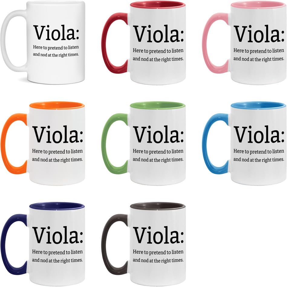 Funny Viola Mug - Unique Viola Gift - Sarcastic Viola Definition Mug 11oz White/Light Blue