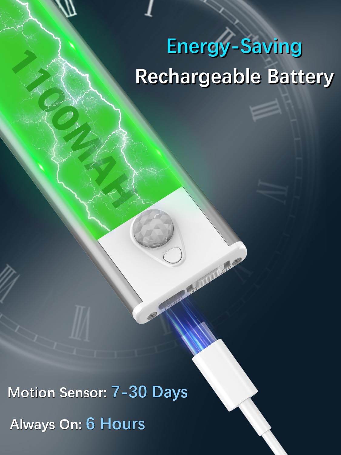 Luce Armadio LED con Sensore, Senza Fili Sotto La Luce Dell'armadio, Sottopensile LED Magnetica Controllo Touch Dimmerabile Luce Notturna Luce Scrivania Ricaricabile USB per Lettura, Lavorare