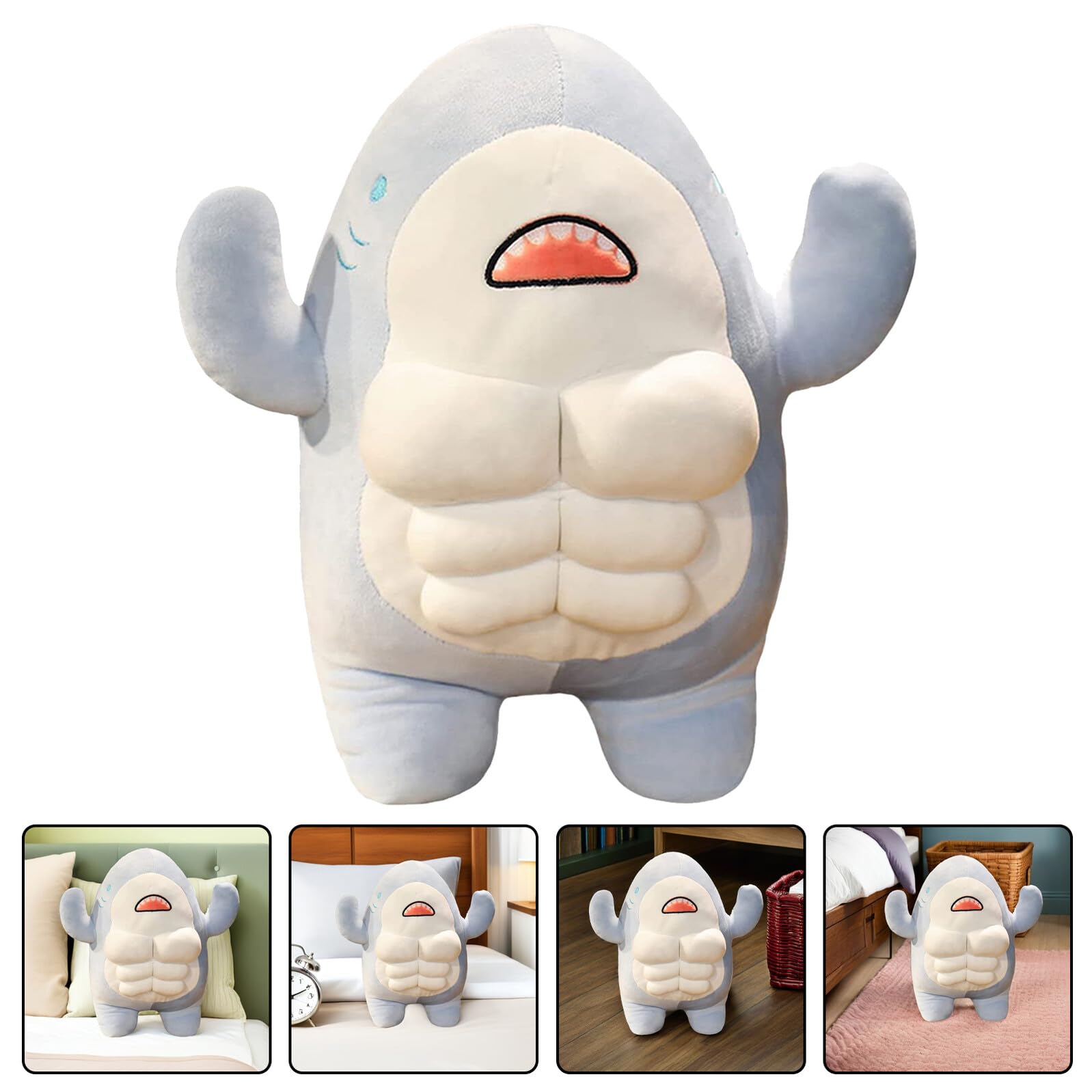 Muñeco de Peluche Musculoso y Adorable Cojín para Juguete para Sofá y Decoración Infantil