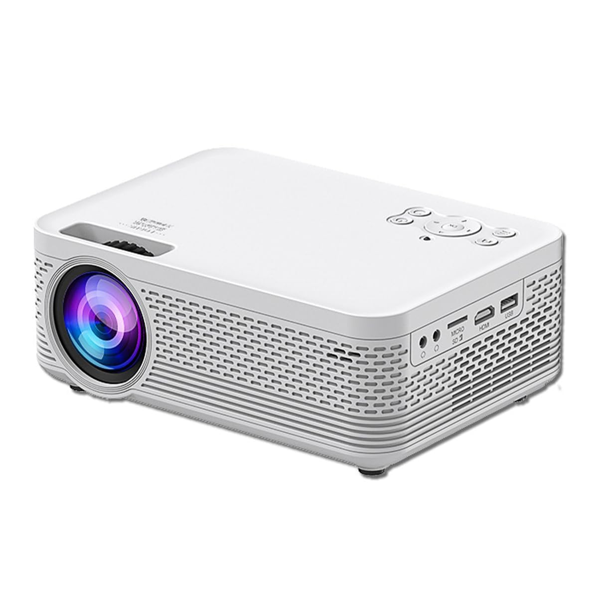 POFET Mini Proiettore Telefonico Portatile 1080P Supporto Full HD Proiettore Film Home Cinema Piccolo Proiettore Video Compatibile con HDMI, Smartphone, Tablet, PC, TV Stick