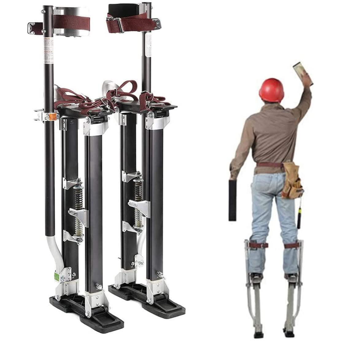Drywall Stilts 18" - 30" Aluminum Tool Stilts, Walking Stilts for Adults Adjustable Height 24" to 40" Non Slip, for Taping Cleaning Ceiling Dry Walling Extension Ladder Home Office,40Inch