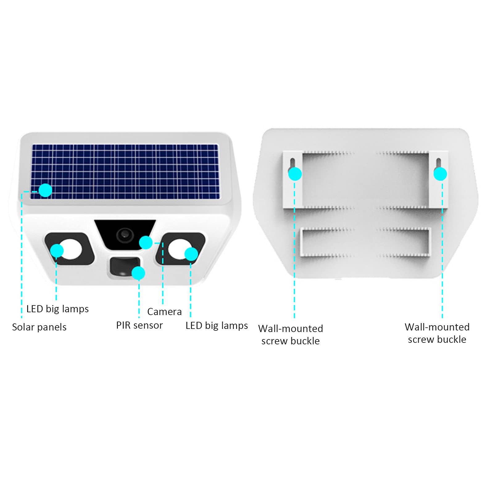 Torcia Solare Impermeabile con Sensore di Movimento per Monitoraggio, Luce da Giardino a LED
