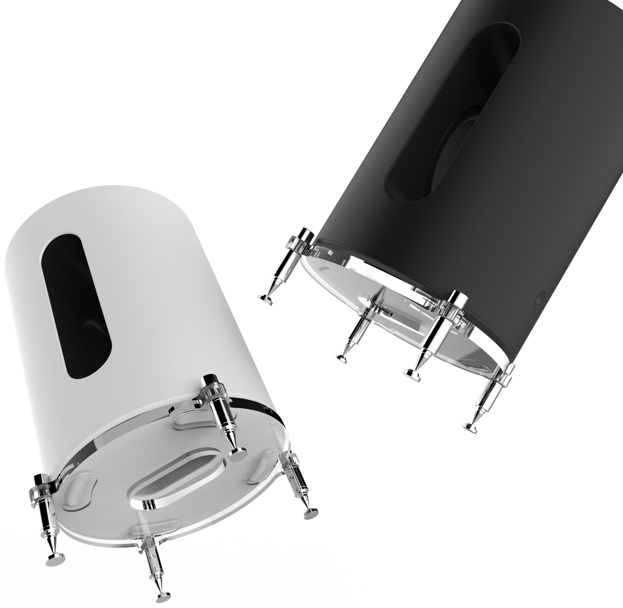 Standfüße, Edelstahl-Lautsprecher-Isolationsfüße für Sonos Sub Mini, Sonos Sub Mini-Ständer, Sonos Sub-Mini-Schreibtischständer, Sub-Mini-Bodenständer (transparent)