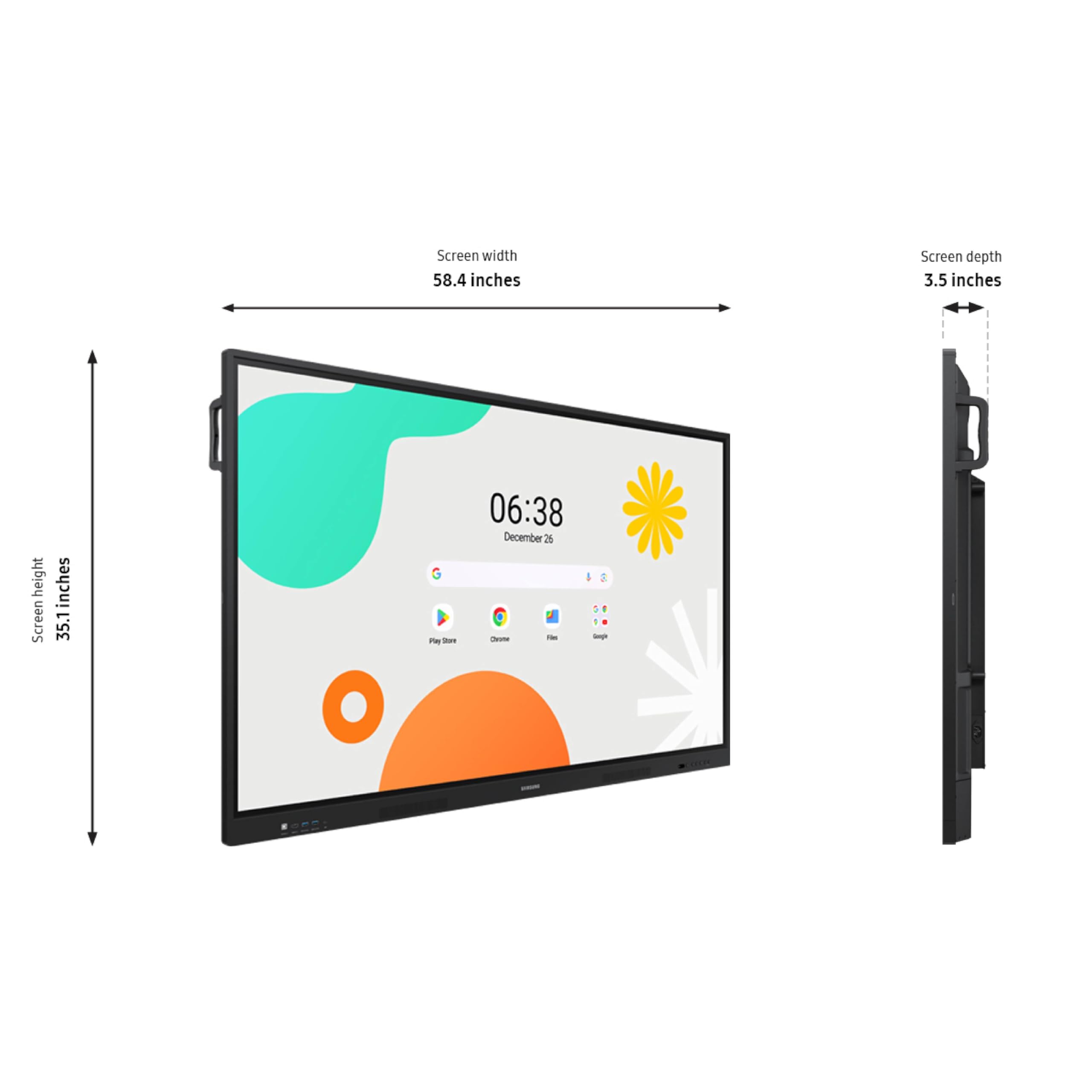 Samsung 65" Interactive Display Touch Screen Whiteboard WAF Series, Compatible with Android™ Devices, EDLA Certified, OPS Slot, Smart Wireless Sharing, LH65WAFWLGCXZA