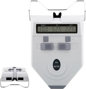 Optical Digital Pupilometer with Memory Function, LCD Display Pupillary Distance Meter, Diopter Compensation Pupil Distance Meter PD Measurement Tool