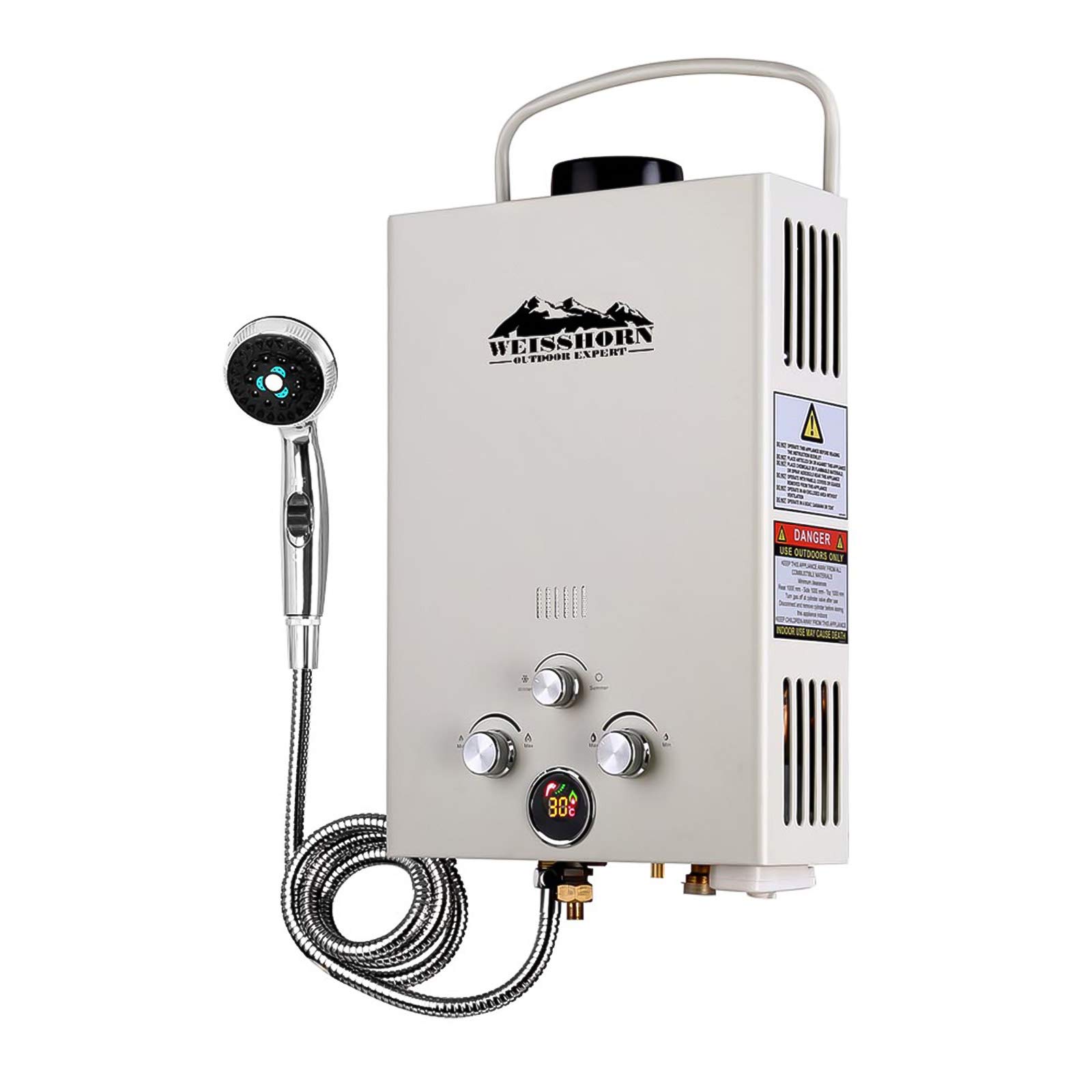 Weisshorn Gas Hot Water Heater Portable Shower Camping LPG Outdoor Instant  4WD Beige : Amazon.com.au: Home Improvement